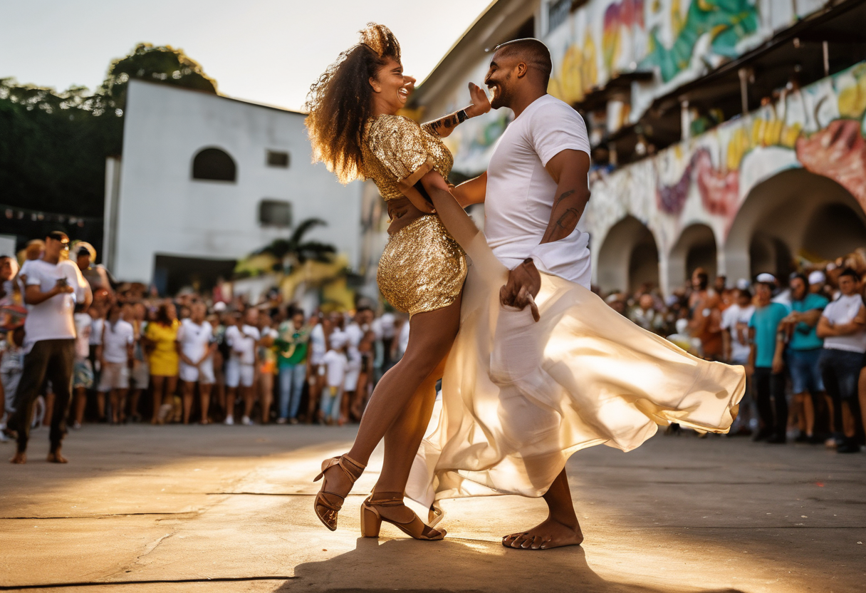 Virginia dança samba com os filhos