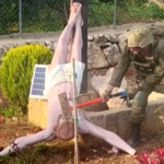 Mao pichando imagem de Jesus