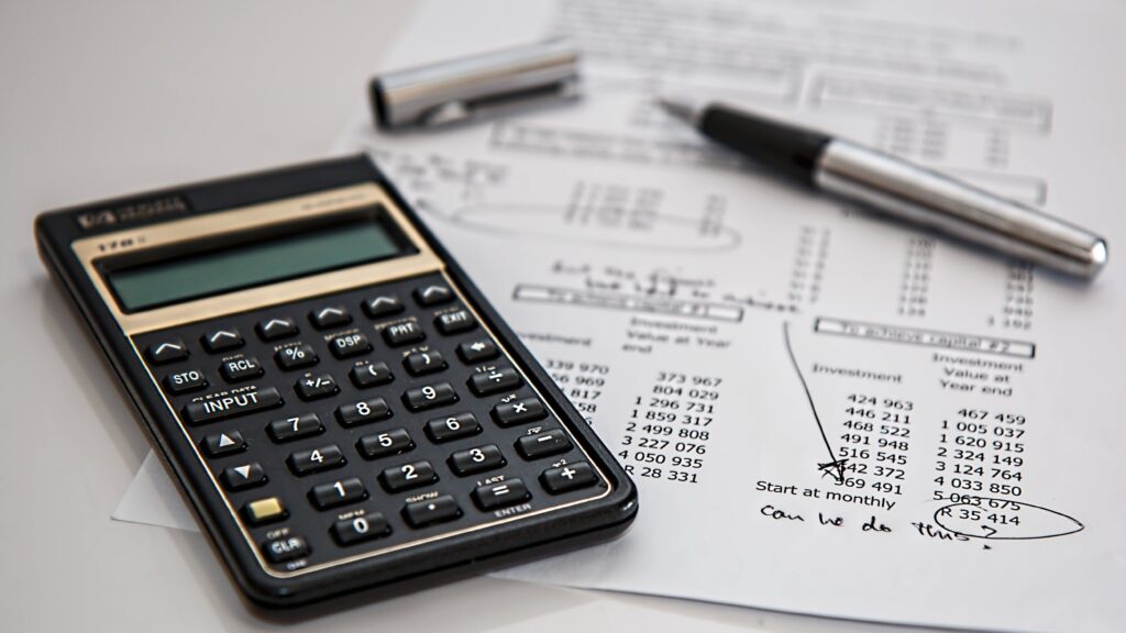 Gráfico de investimentos financeiros