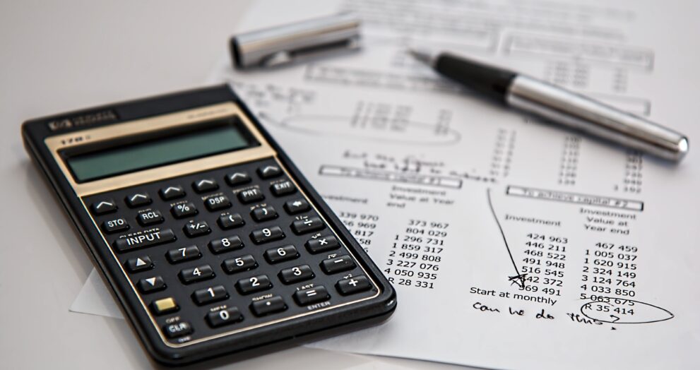 Gráfico de investimentos financeiros