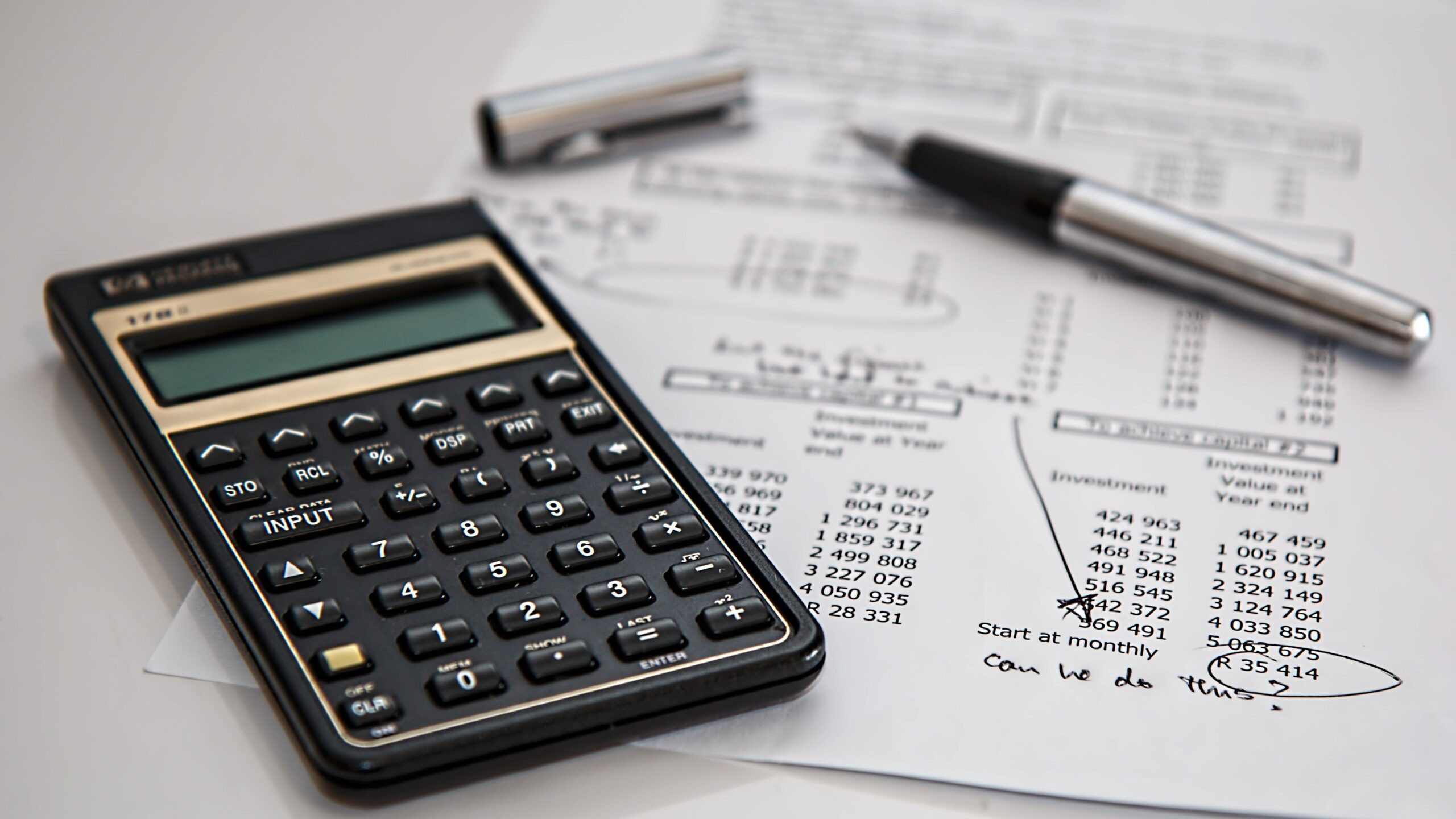 Gráfico de investimentos financeiros